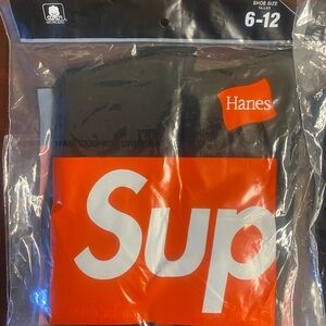 Hanes Black Crew Socks